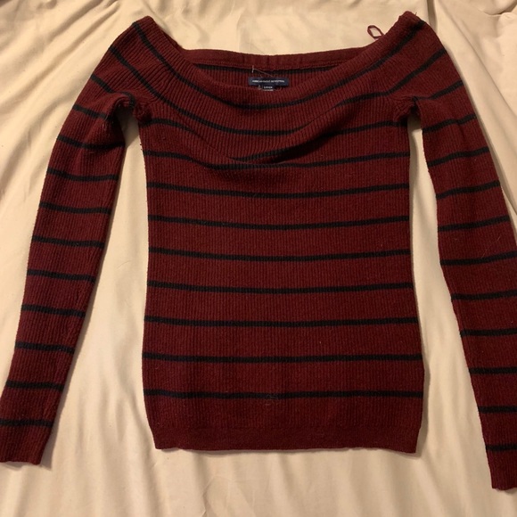 Off the Shoulder Ribbed Sweater - Picture 1 of 2